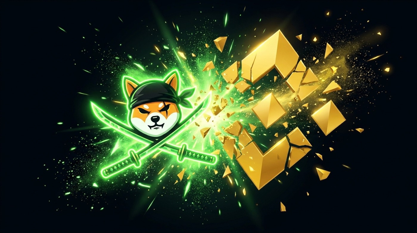 Zoro Inu blades shattering the Binance logo